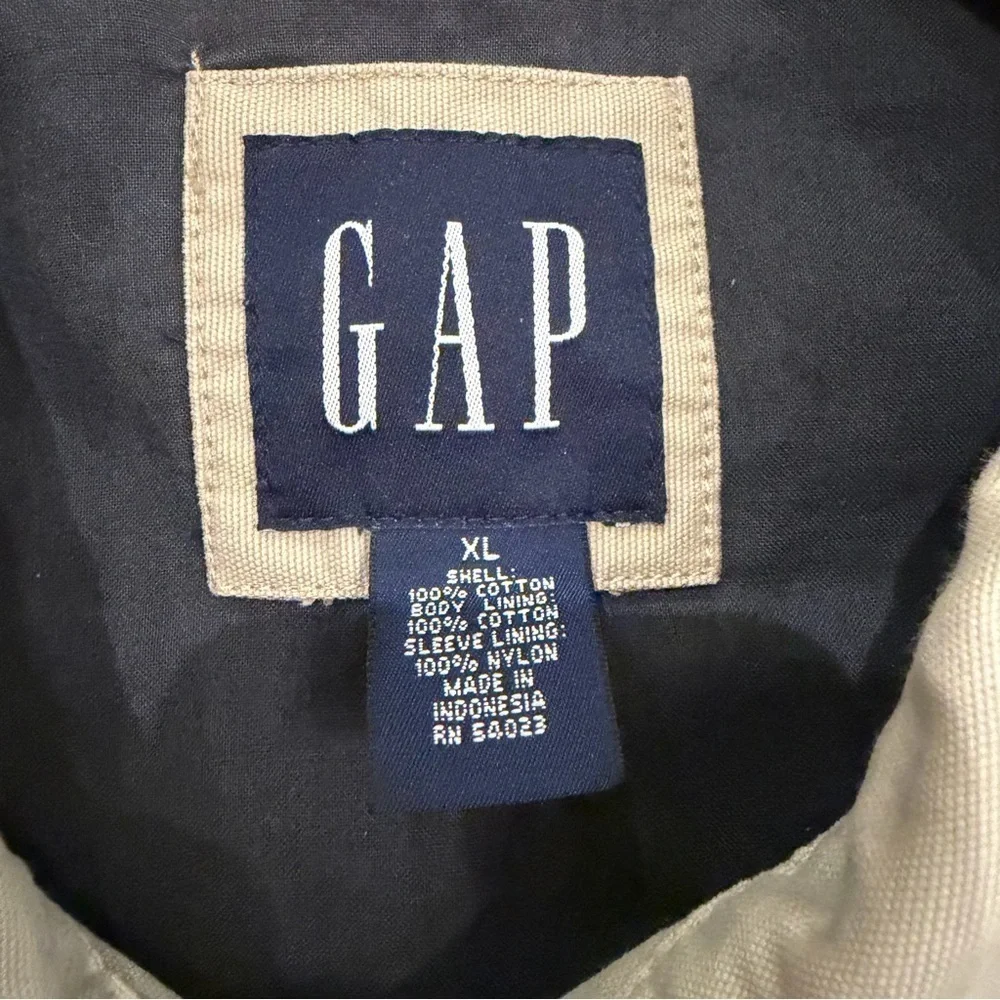 Vintage Gap 90s Harrington Jacket Khaki Size XL Cotton